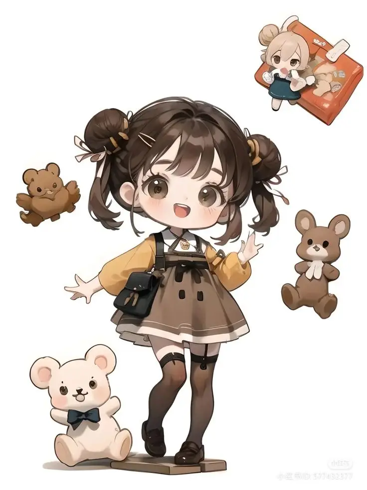 Cô gái uống trà sữa chibi dễ thương 47