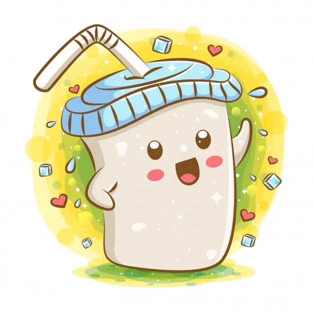 Cô gái uống trà sữa chibi dễ thương 52