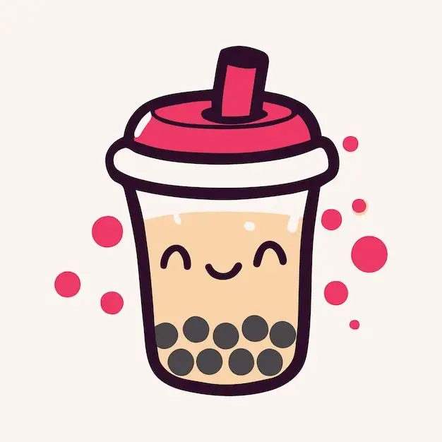 Cô gái uống trà sữa chibi dễ thương 62