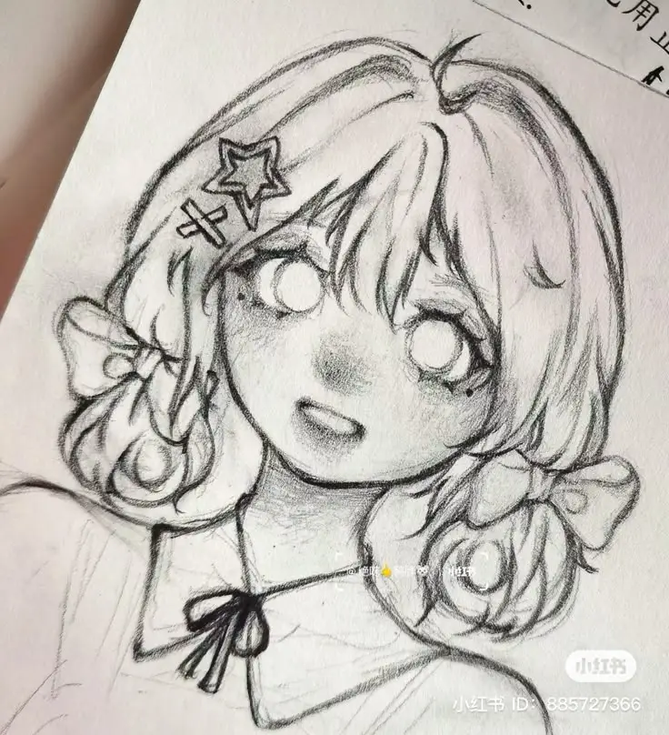 Cô Gái Vẽ Anime Đơn Giản: Nghệ Thuật Vẽ Chân Dung 5