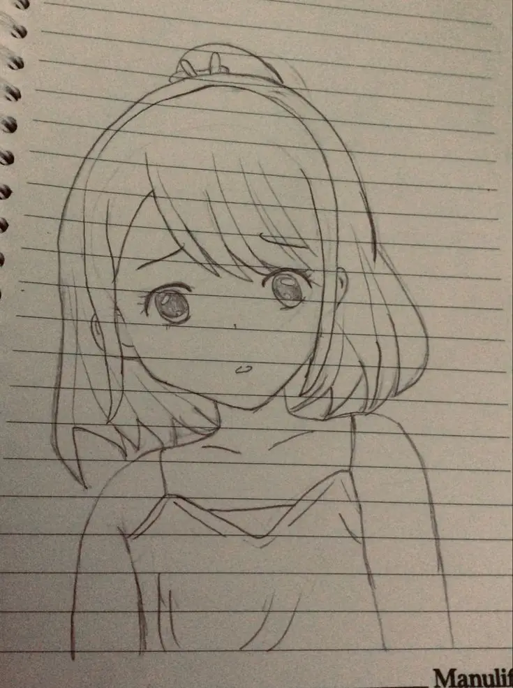 Cô Gái Vẽ Anime Đơn Giản: Nghệ Thuật Vẽ Chân Dung 8