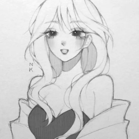 Cô Gái Vẽ Anime Đơn Giản: Nghệ Thuật Vẽ Chân Dung 12