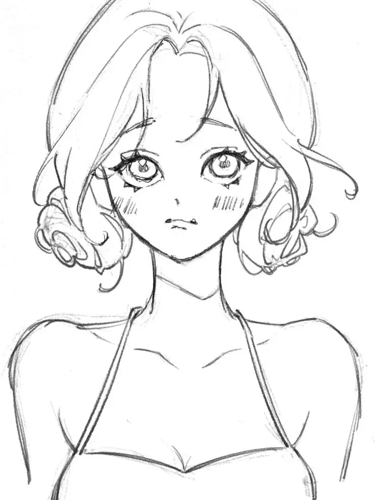 Cô Gái Vẽ Anime Đơn Giản: Nghệ Thuật Vẽ Chân Dung 19