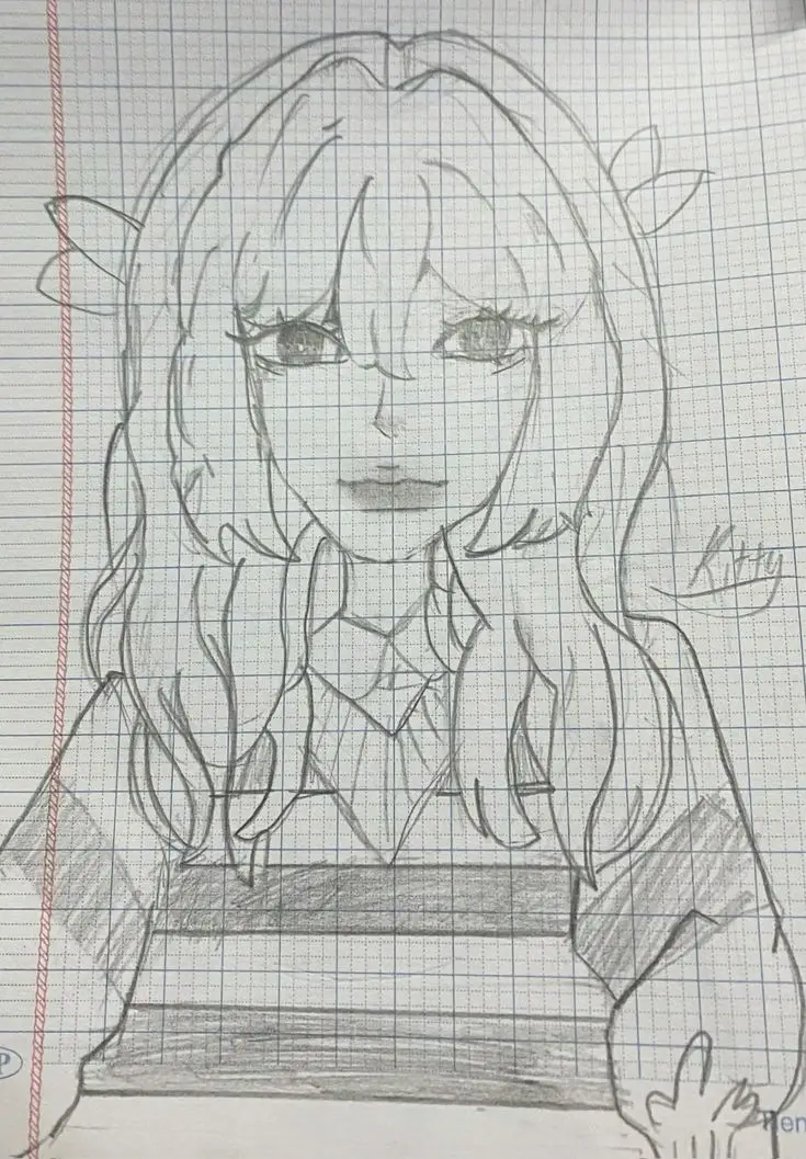 Cô Gái Vẽ Anime Đơn Giản: Nghệ Thuật Vẽ Chân Dung 20