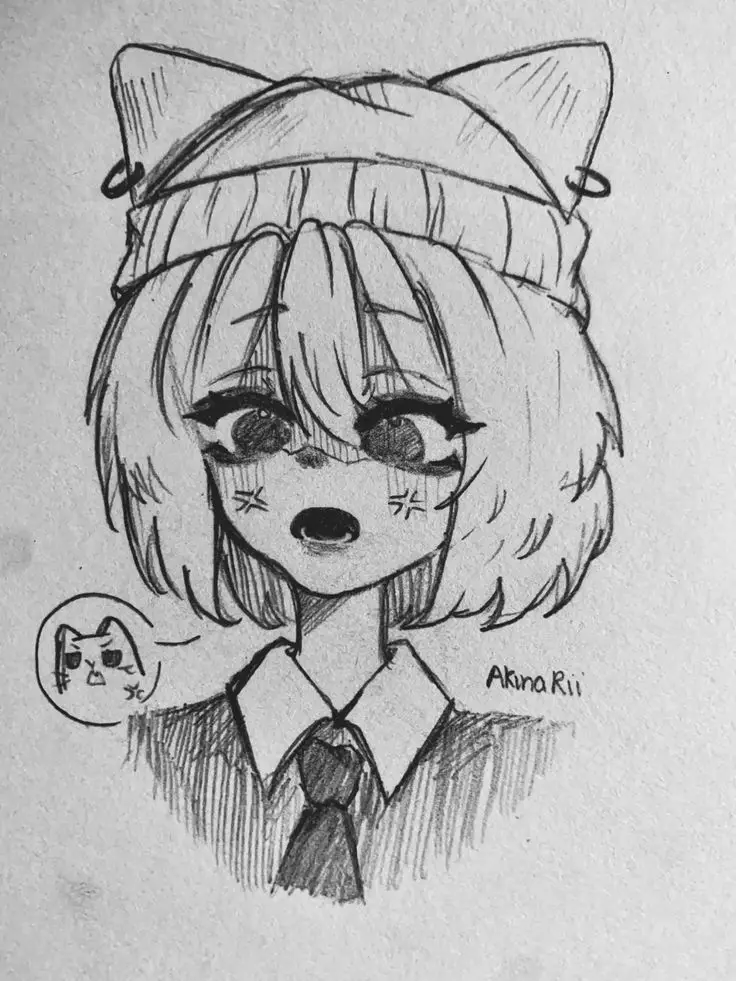 Cô Gái Vẽ Anime Đơn Giản: Nghệ Thuật Vẽ Chân Dung 21