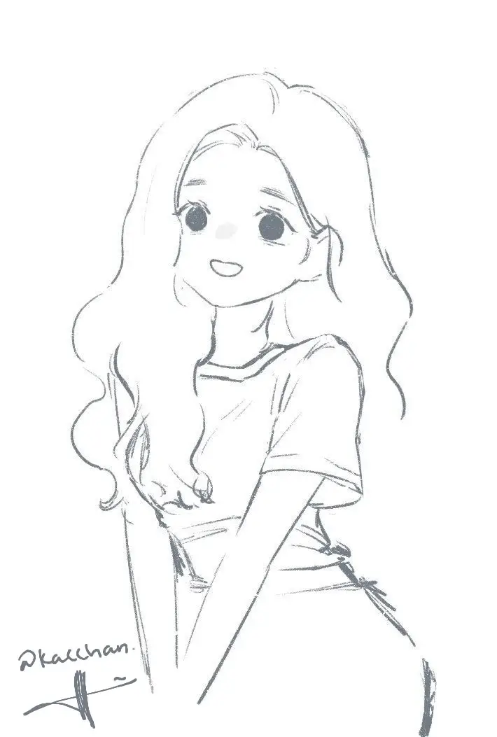 Cô Gái Vẽ Anime Đơn Giản: Nghệ Thuật Vẽ Chân Dung 23