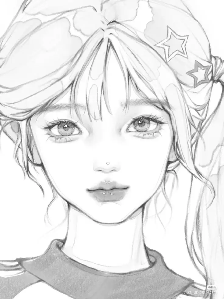 Cô Gái Vẽ Anime Đơn Giản: Nghệ Thuật Vẽ Chân Dung 24