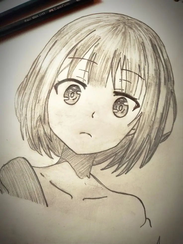 Cô Gái Vẽ Anime Đơn Giản: Nghệ Thuật Vẽ Chân Dung 35