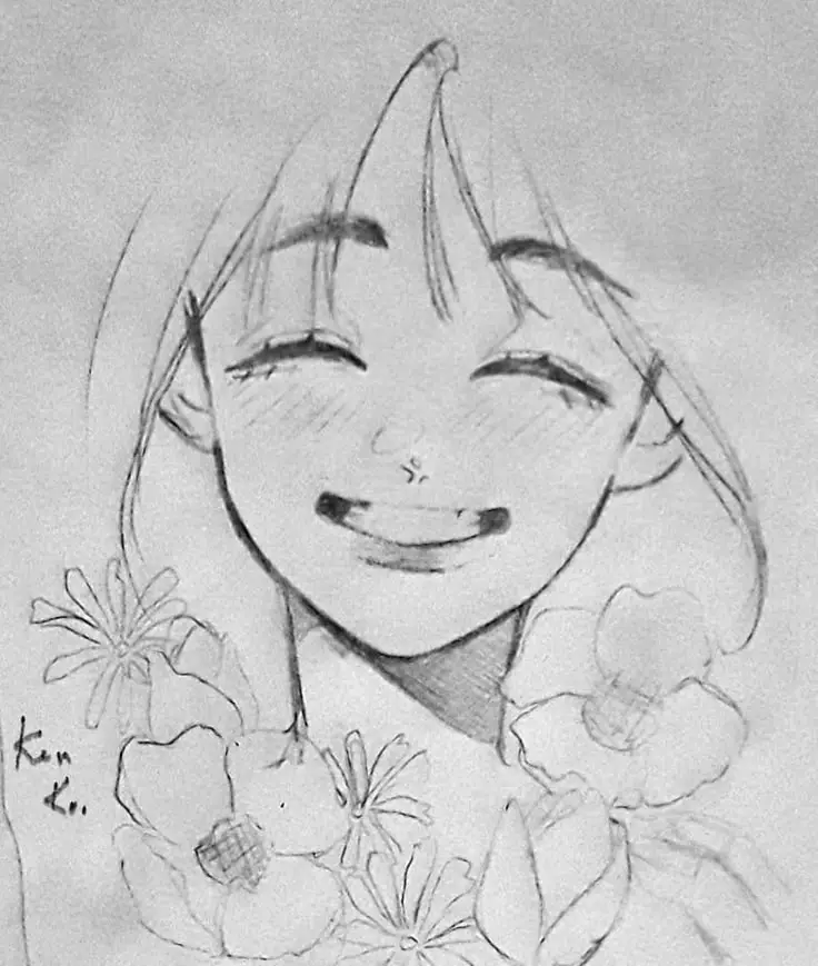 Cô Gái Vẽ Anime Đơn Giản: Nghệ Thuật Vẽ Chân Dung 42