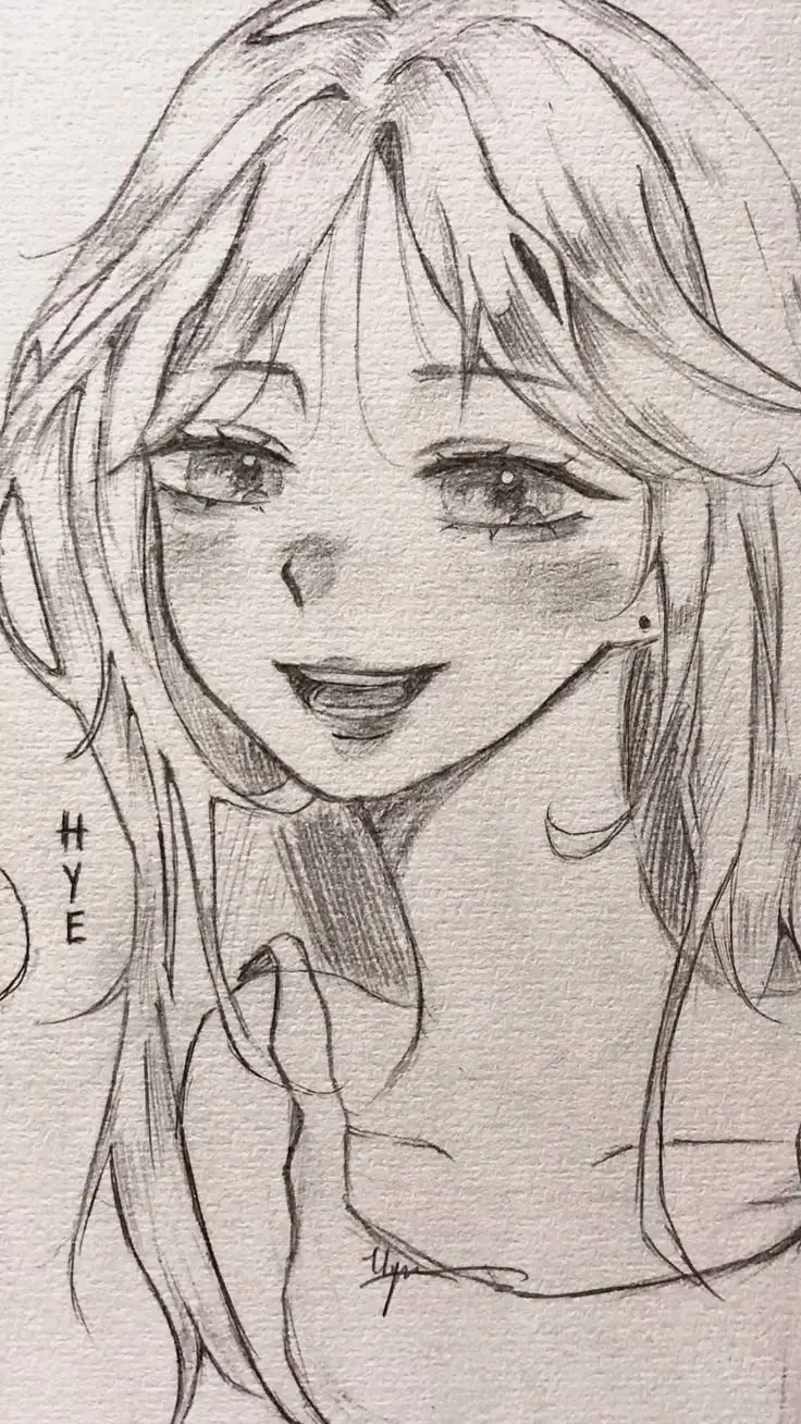 Cô Gái Vẽ Anime Đơn Giản: Nghệ Thuật Vẽ Chân Dung 61