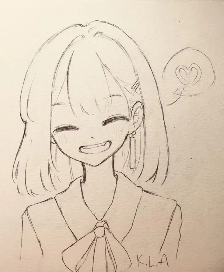 Cô Gái Vẽ Anime Đơn Giản: Nghệ Thuật Vẽ Chân Dung 66