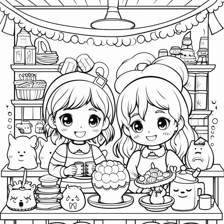 Coloring Pages Búp Bê Giấy Tô Màu Thú Vị 8