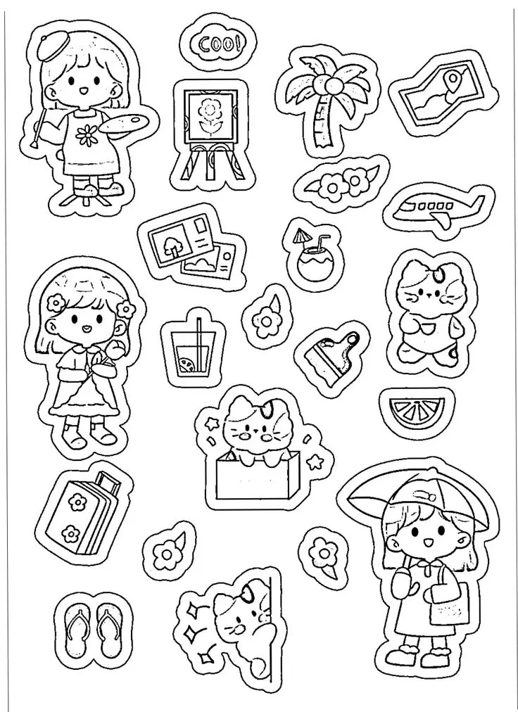 Coloring Pages Búp Bê Giấy Tô Màu Thú Vị 11