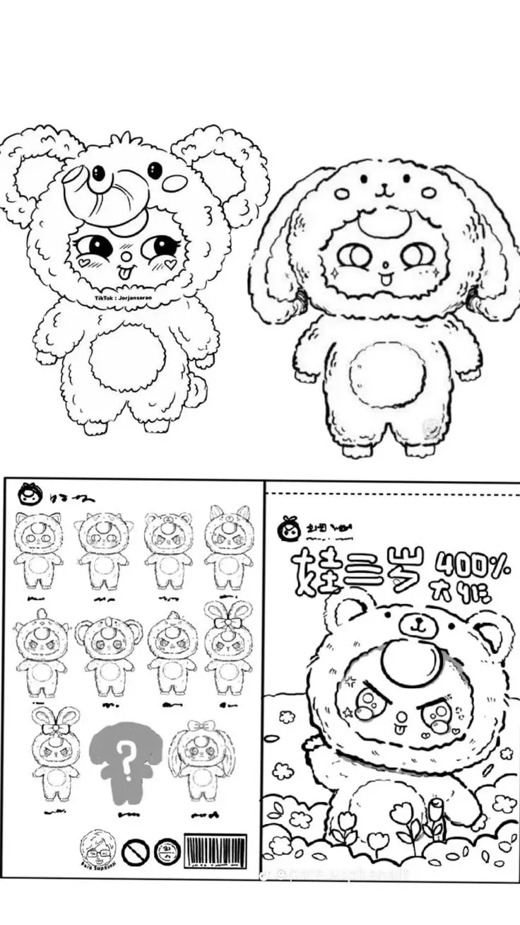 Coloring Pages Búp Bê Giấy Tô Màu Thú Vị 54
