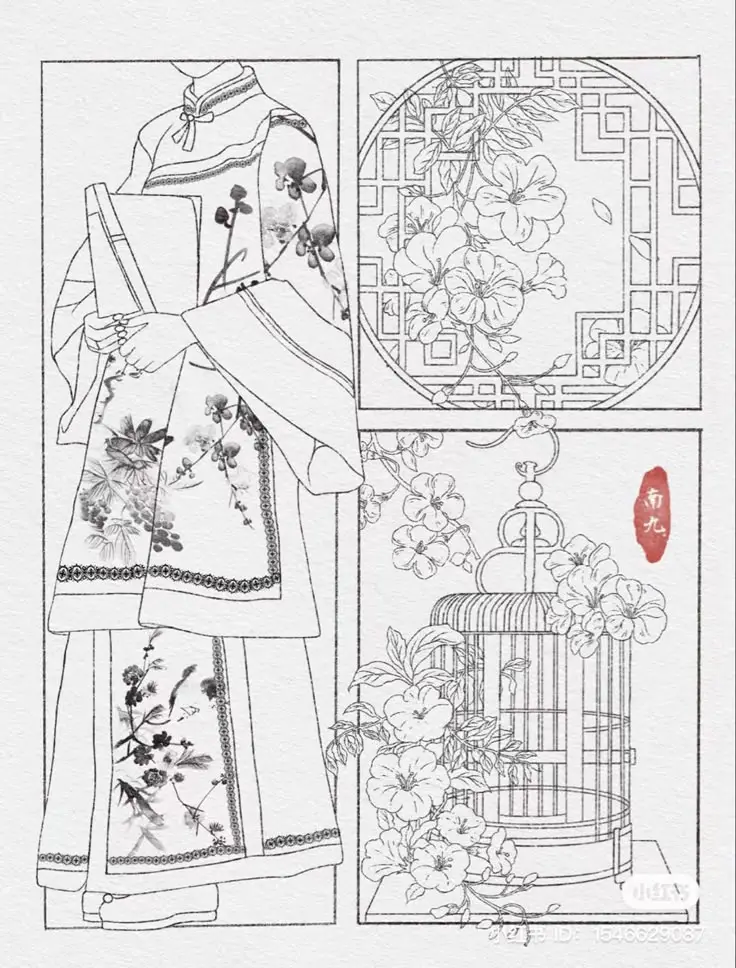 Tranh Tô Màu Anime Cổ Trang: Bộ Sưu Tập 100 Hình Ảnh Đặc Biệt 37
