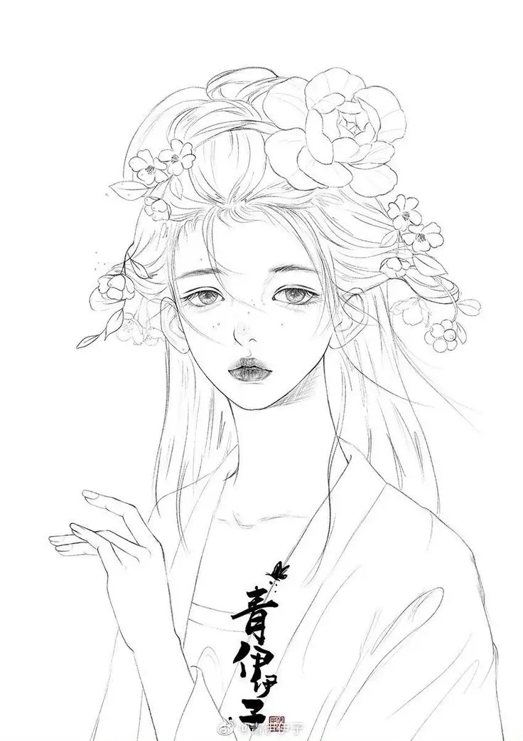 Tranh Tô Màu Anime Cổ Trang: Bộ Sưu Tập 100 Hình Ảnh Đặc Biệt 38