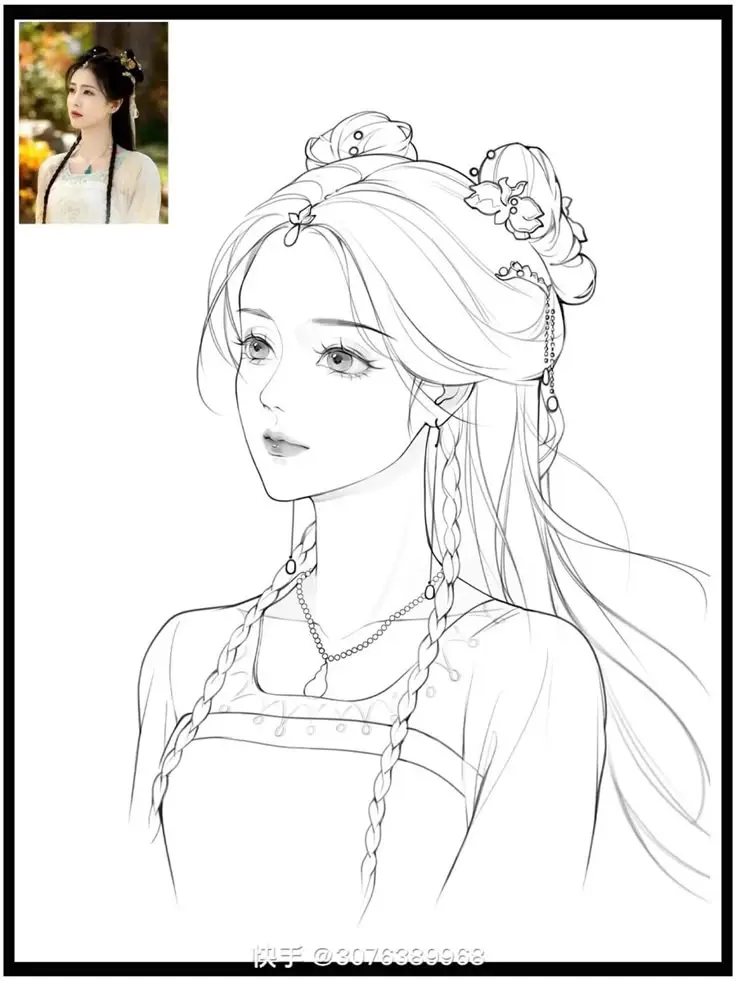 Tranh Tô Màu Anime Cổ Trang: Bộ Sưu Tập 100 Hình Ảnh Đặc Biệt 44
