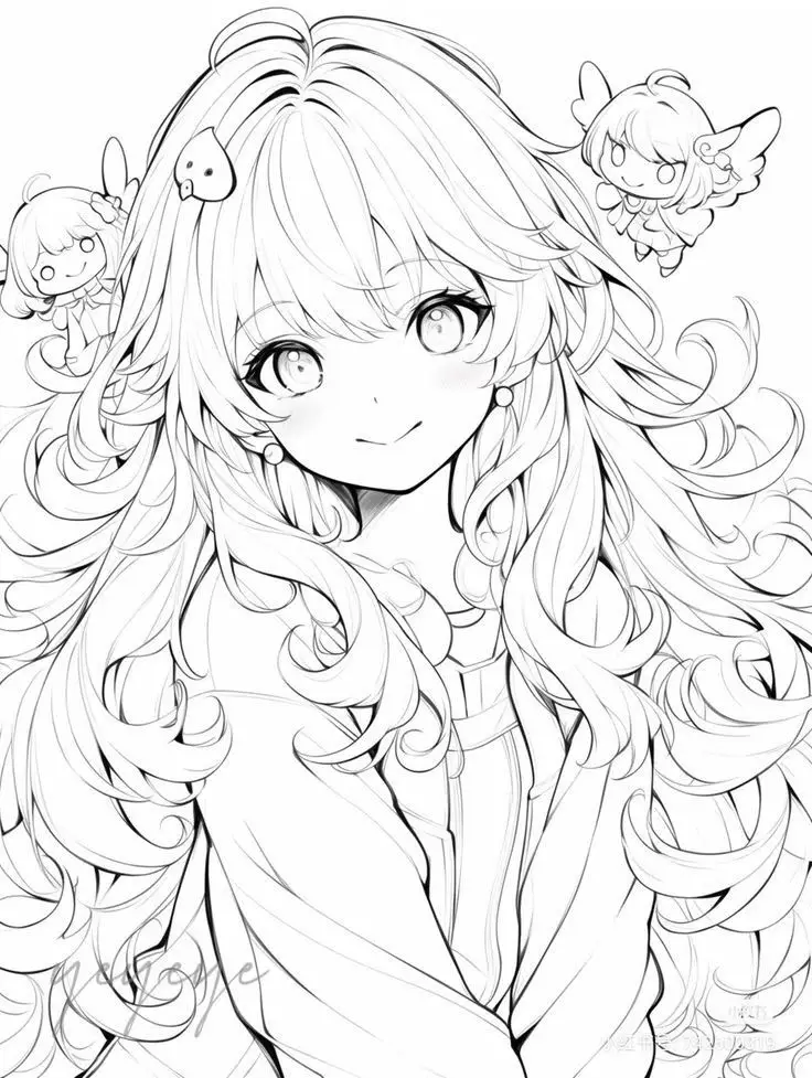 Tranh Tô Màu Anime Cổ Trang: Bộ Sưu Tập 100 Hình Ảnh Đặc Biệt 47