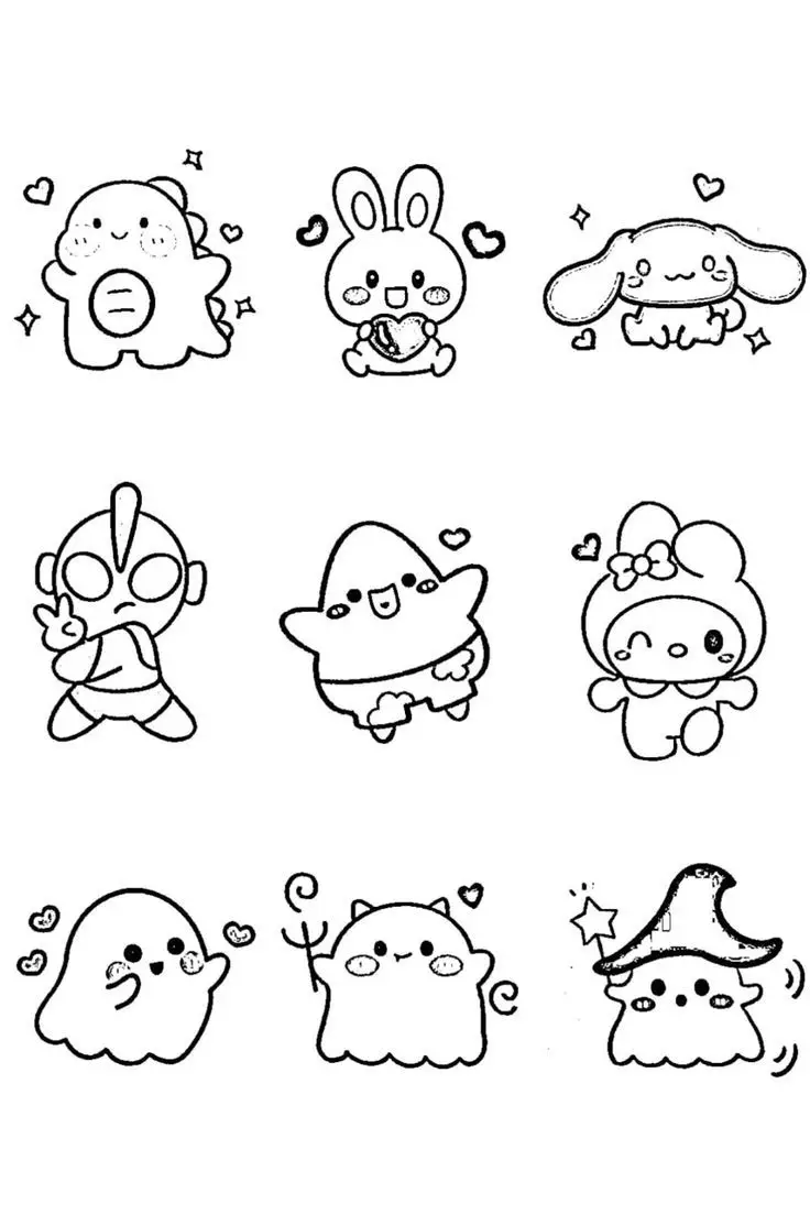 Doodle Tô Màu Sticker Cute Vui Nhộn 5