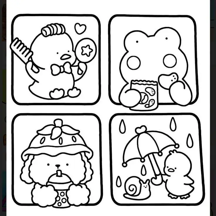 Doodle Tô Màu Sticker Cute Vui Nhộn 18