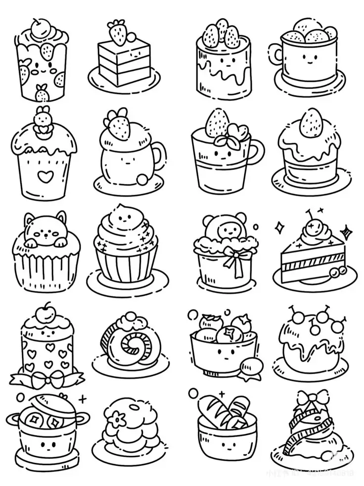 Doodle Tô Màu Sticker Cute Vui Nhộn 44
