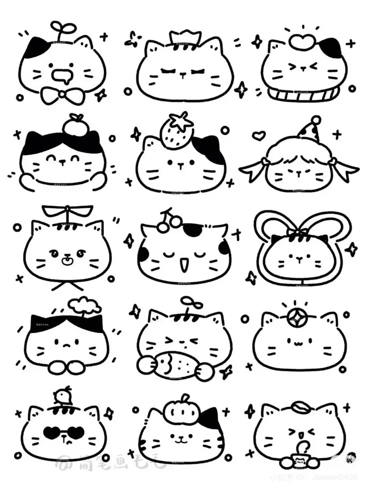 Doodle Tô Màu Sticker Cute Vui Nhộn 52