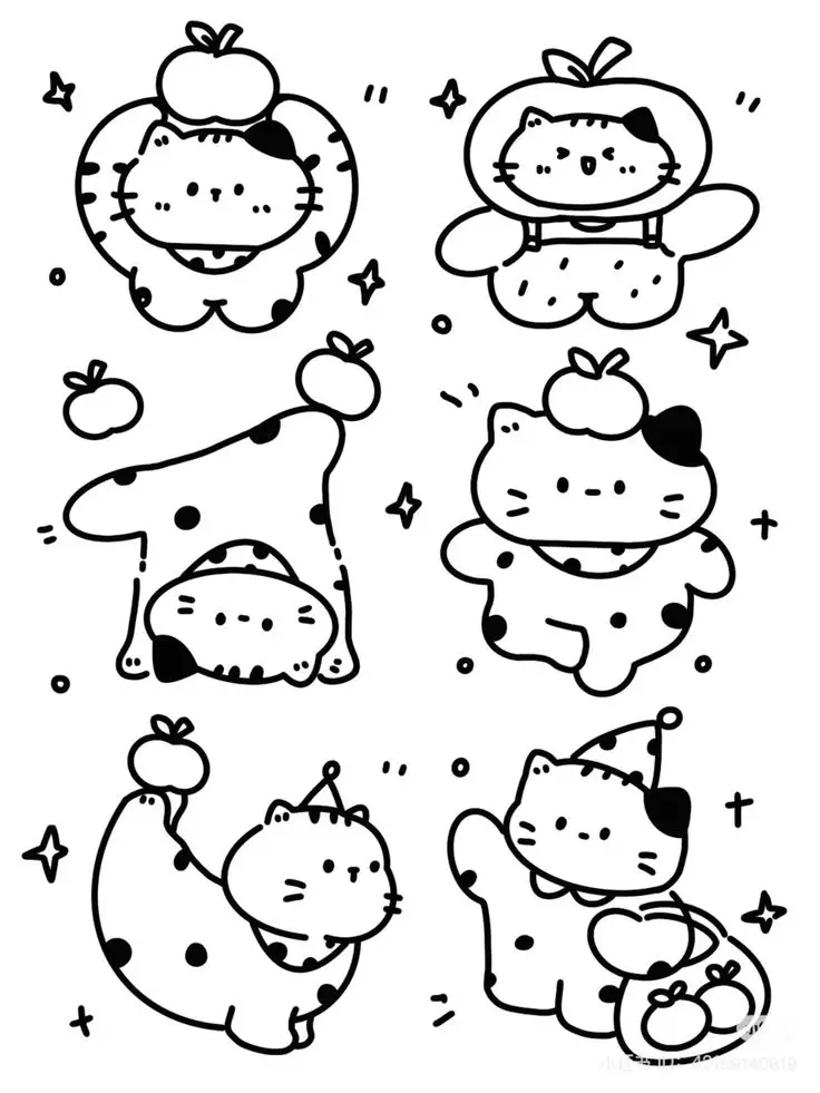 Doodle Tô Màu Sticker Cute Vui Nhộn 53