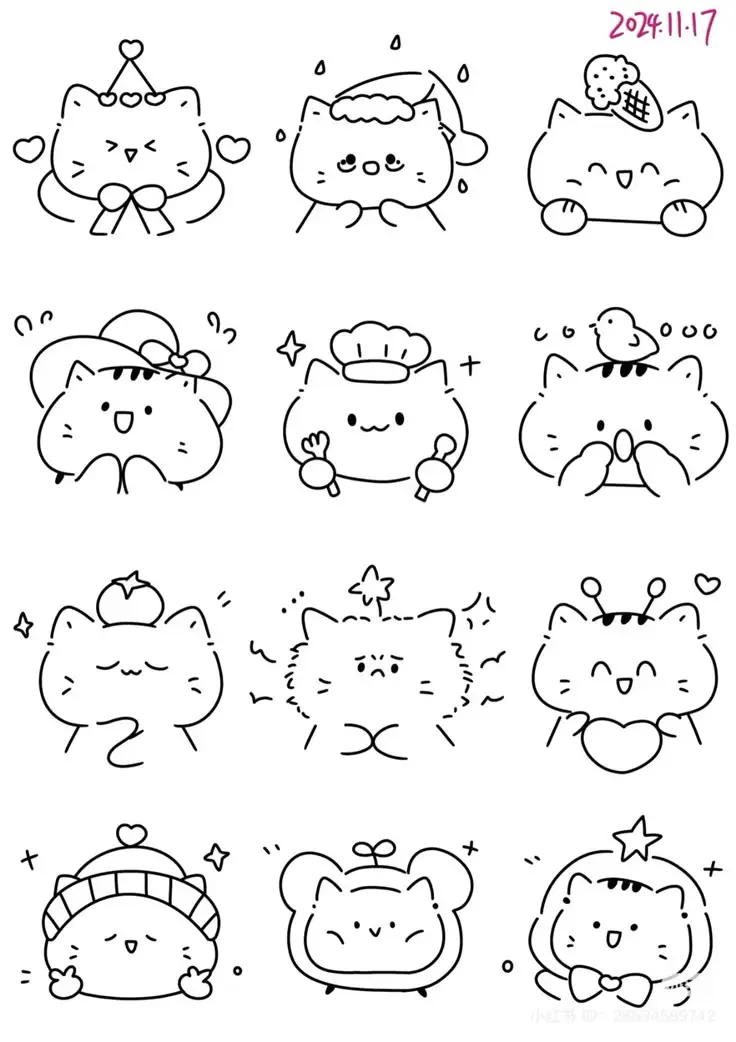 Doodle Tô Màu Sticker Cute Vui Nhộn 59