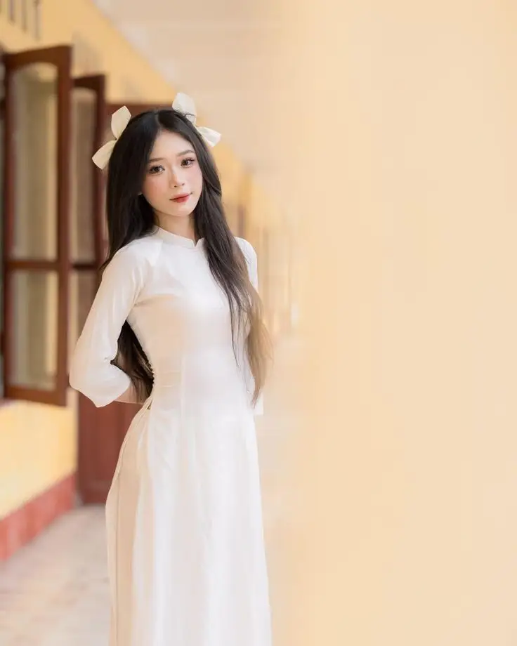 Top Ảnh gái xinh mặc áo dài duyên dáng nhất 16