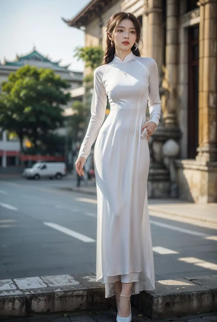 Gái Xinh Mặc Áo Dài Trắng - Bộ Ảnh Thời Trang Thanh Lịch 6