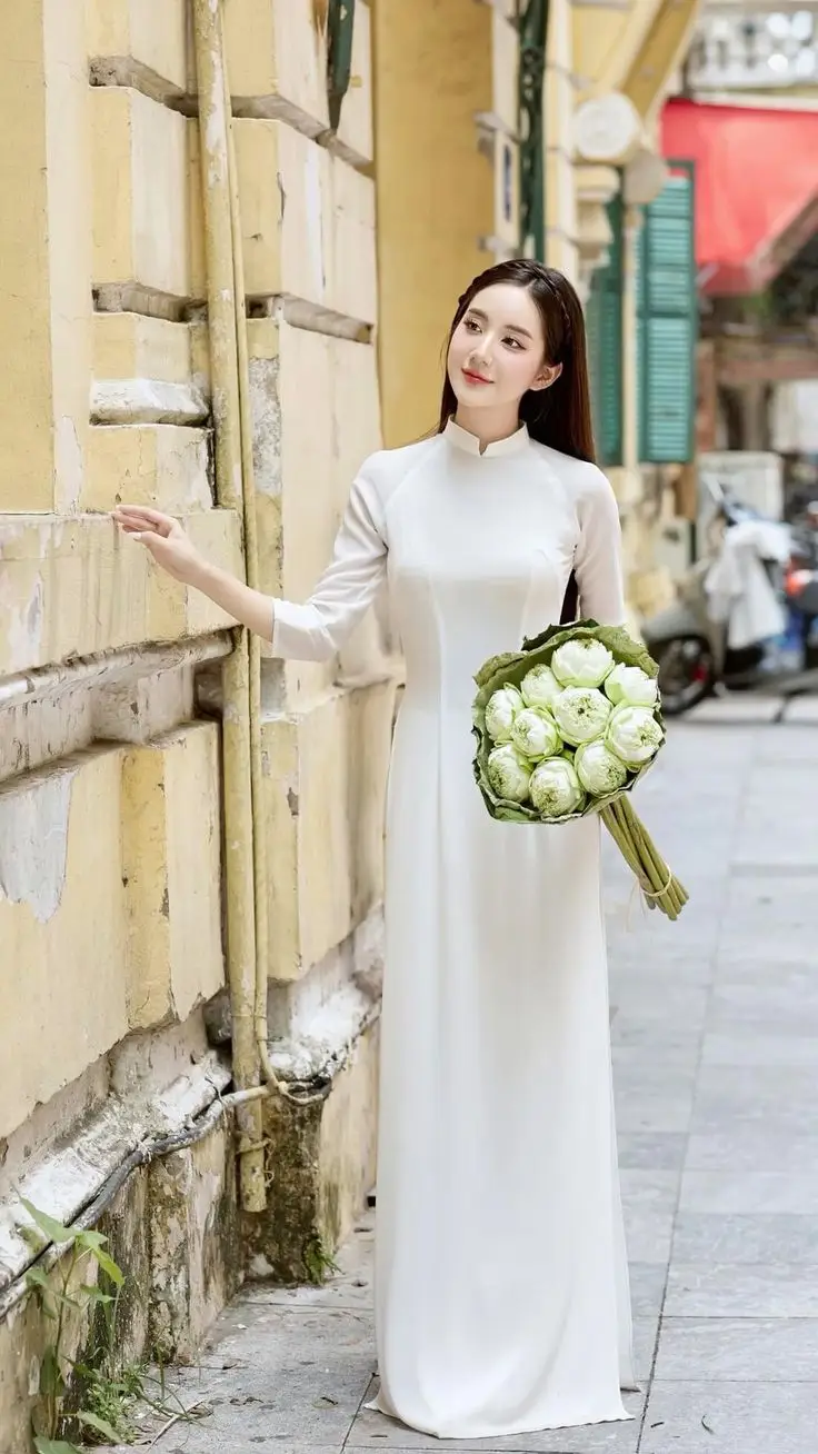 Gái Xinh Mặc Áo Dài Trắng - Bộ Ảnh Thời Trang Thanh Lịch 11