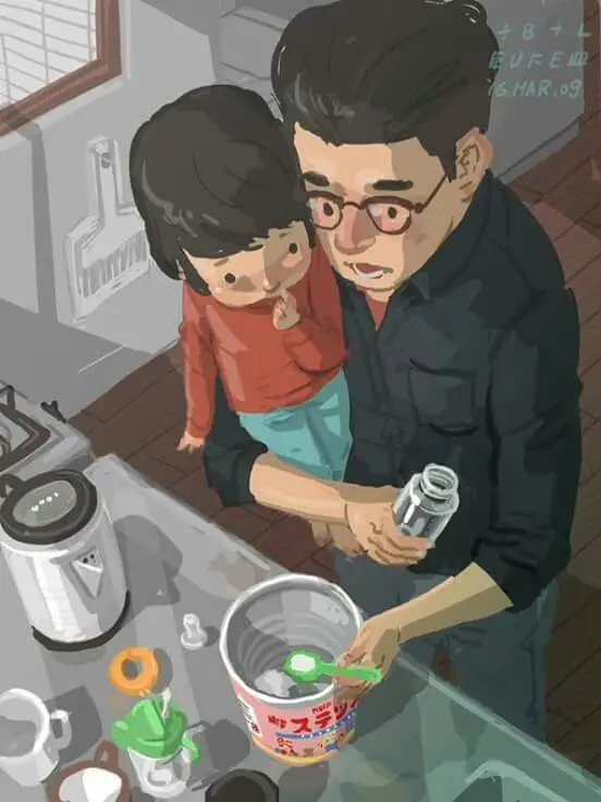 Hình ảnh cha và con gái hạnh phúc 12