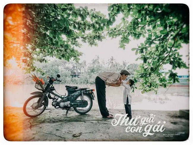 Hình ảnh cha và con gái hạnh phúc 16
