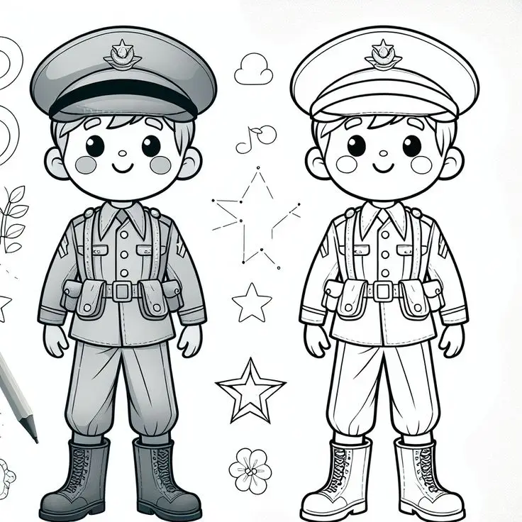 Hình Ảnh Tô Màu Chú Bộ Đội: Khám Phá Tính Anh Hùng Qua 50 Hình Ảnh 12
