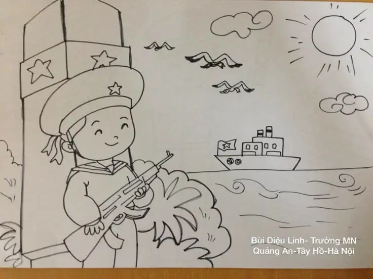 Hình Ảnh Tô Màu Chú Bộ Đội: Khám Phá Tính Anh Hùng Qua 50 Hình Ảnh 13