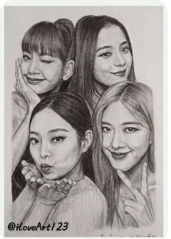 Hình Blackpink Chưa Tô Màu Dành Cho Fan 9