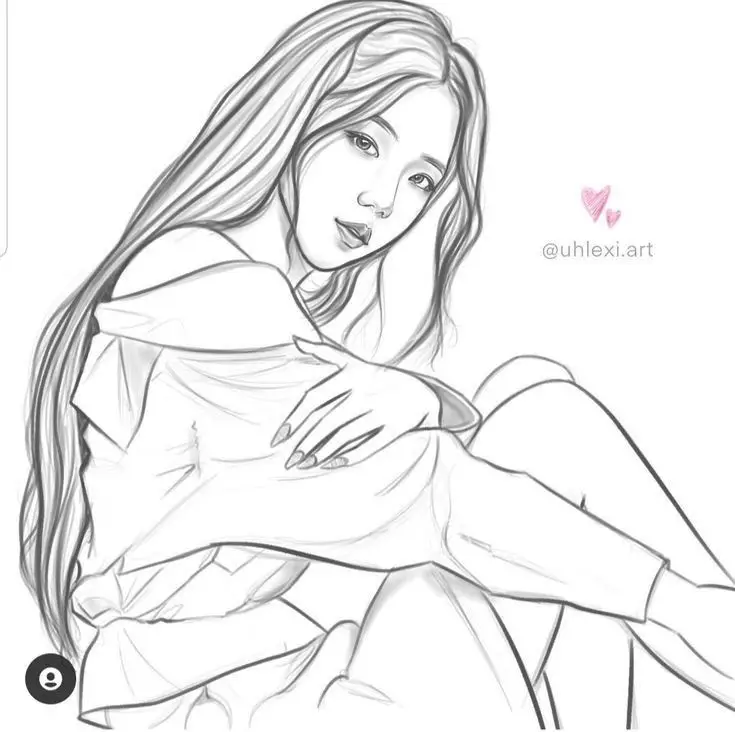 Hình Blackpink Chưa Tô Màu Dành Cho Fan 15