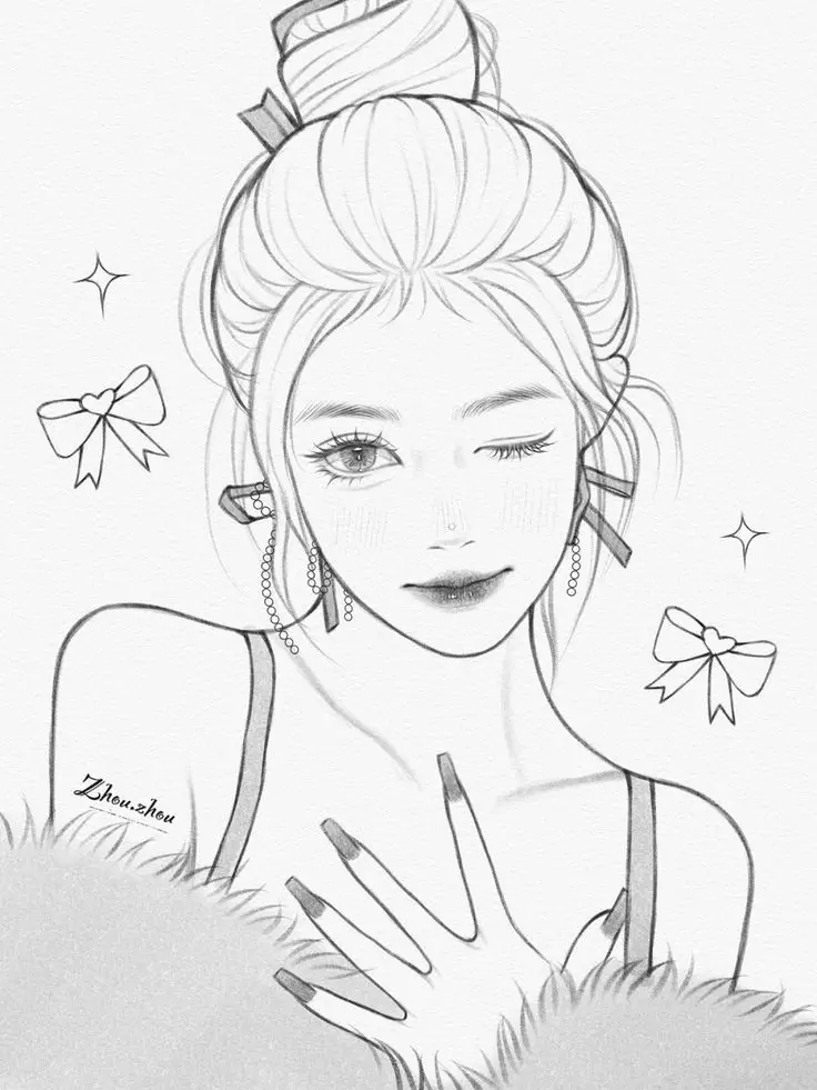 Hình Blackpink Chưa Tô Màu Dành Cho Fan 17