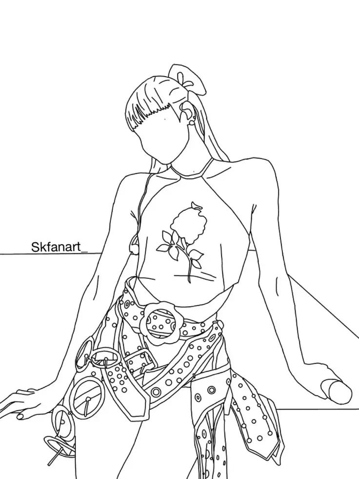 Hình Blackpink Chưa Tô Màu Dành Cho Fan 24