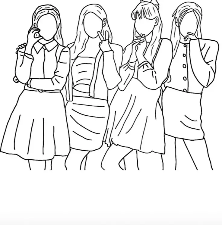 Hình Blackpink Chưa Tô Màu Dành Cho Fan 32