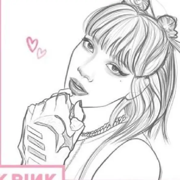 Hình Blackpink Chưa Tô Màu Dành Cho Fan 40