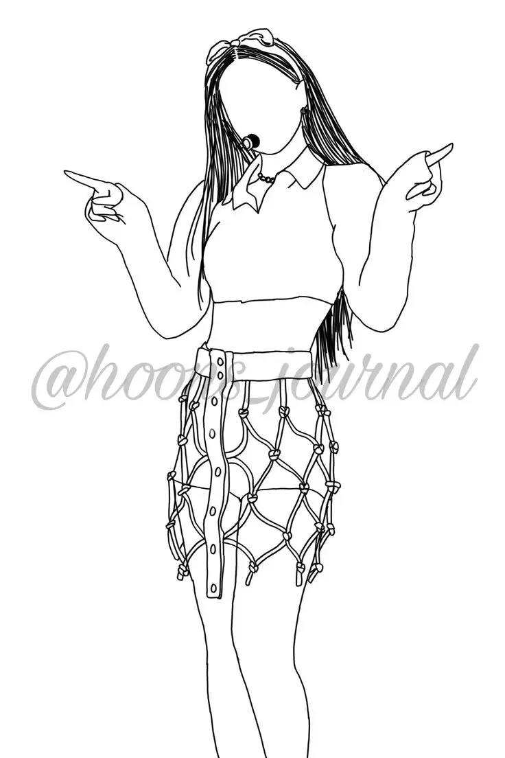 Hình Blackpink Chưa Tô Màu Dành Cho Fan 41