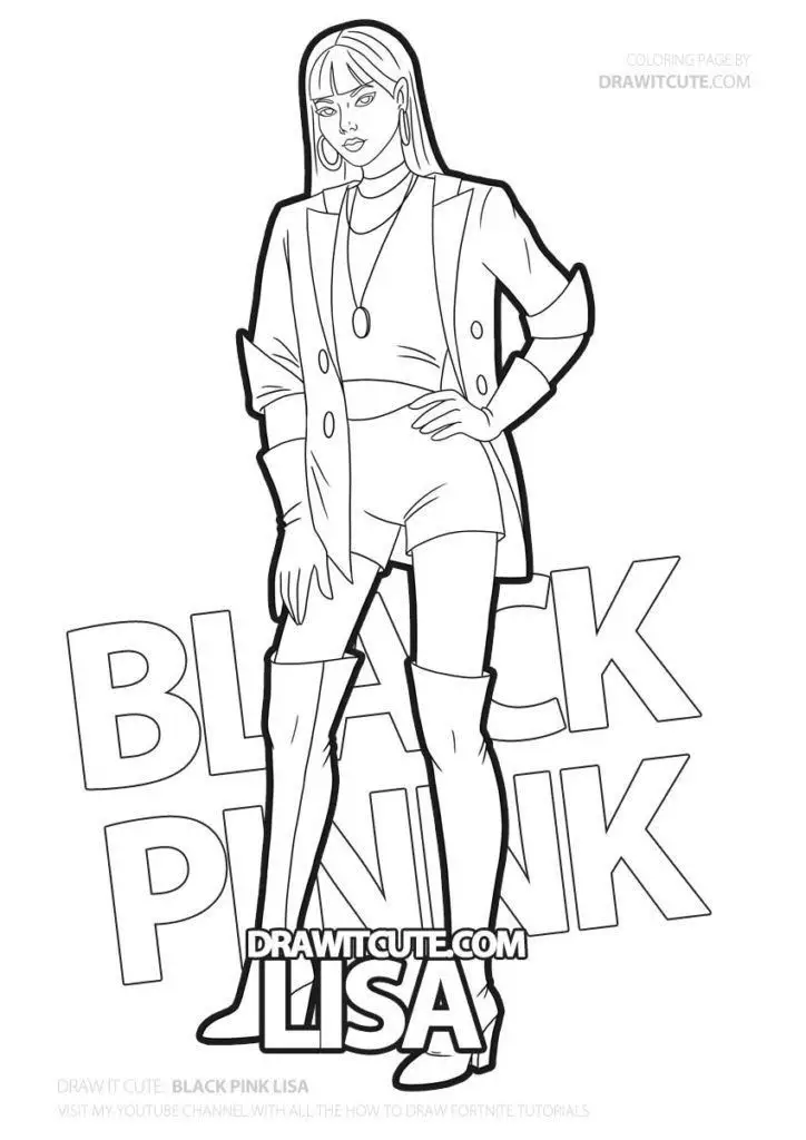 Hình Blackpink Chưa Tô Màu Dành Cho Fan 44