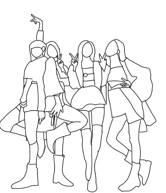 Hình Blackpink Chưa Tô Màu Dành Cho Fan 46