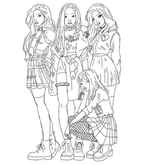 Hình Blackpink Chưa Tô Màu Dành Cho Fan 50