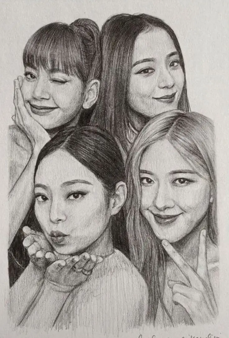 Hình Blackpink Chưa Tô Màu Dành Cho Fan 54