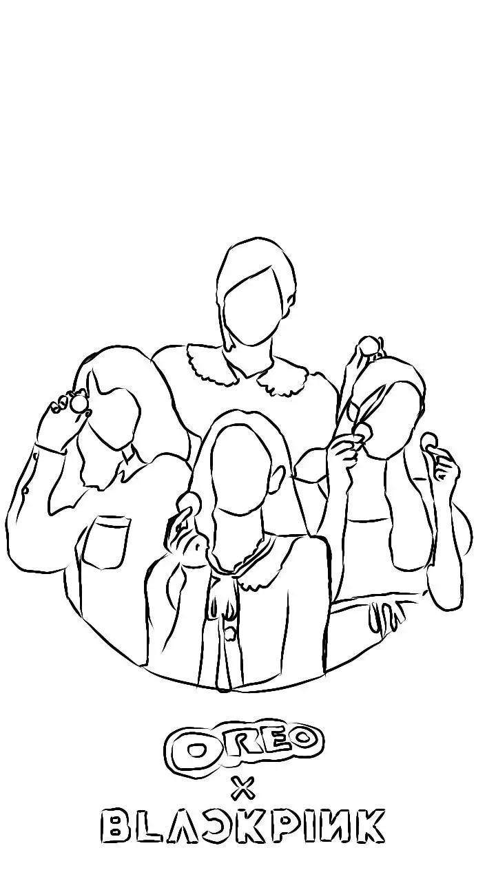 Hình Blackpink Chưa Tô Màu Dành Cho Fan 57
