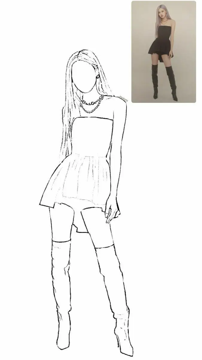 Hình Blackpink Chưa Tô Màu Dành Cho Fan 58