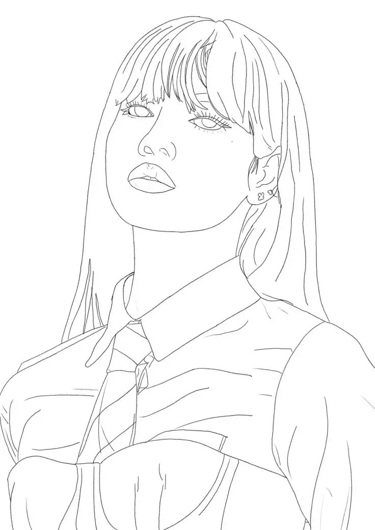 Hình Blackpink Chưa Tô Màu Dành Cho Fan 59