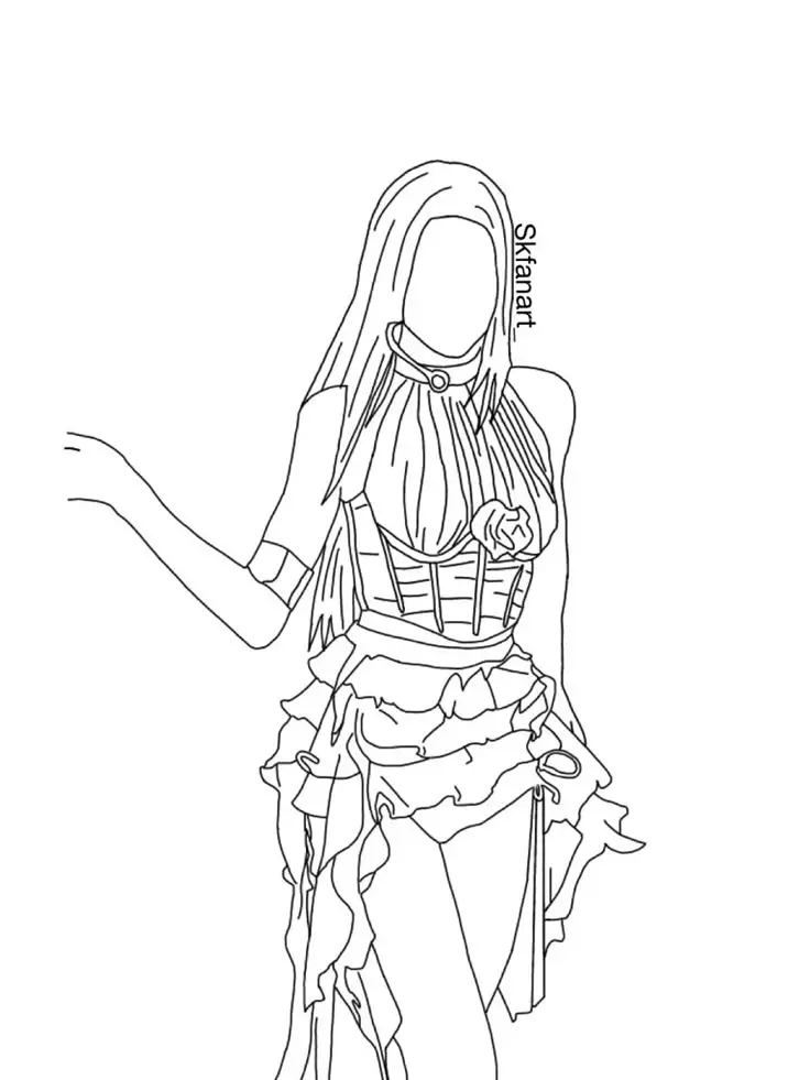 Hình Blackpink Chưa Tô Màu Dành Cho Fan 60